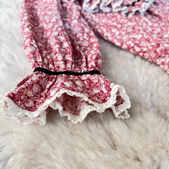 💋SOLD💋✨🍒DÔEN ‘Chaleur’ Nightgown Rouge Pomme Et Poire XS✨ - Picture 12 of 15